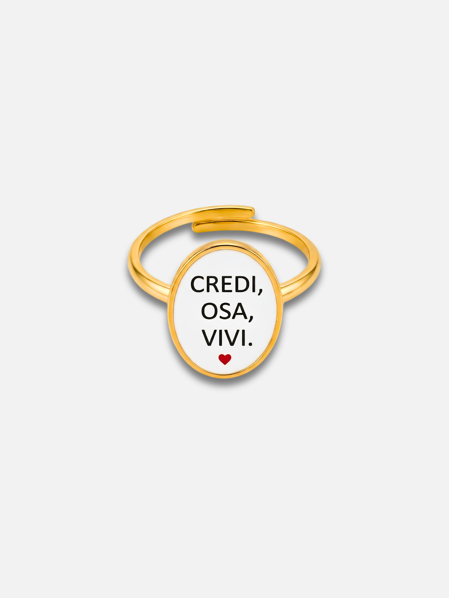 Anello "Credi, Osa, Vivi."