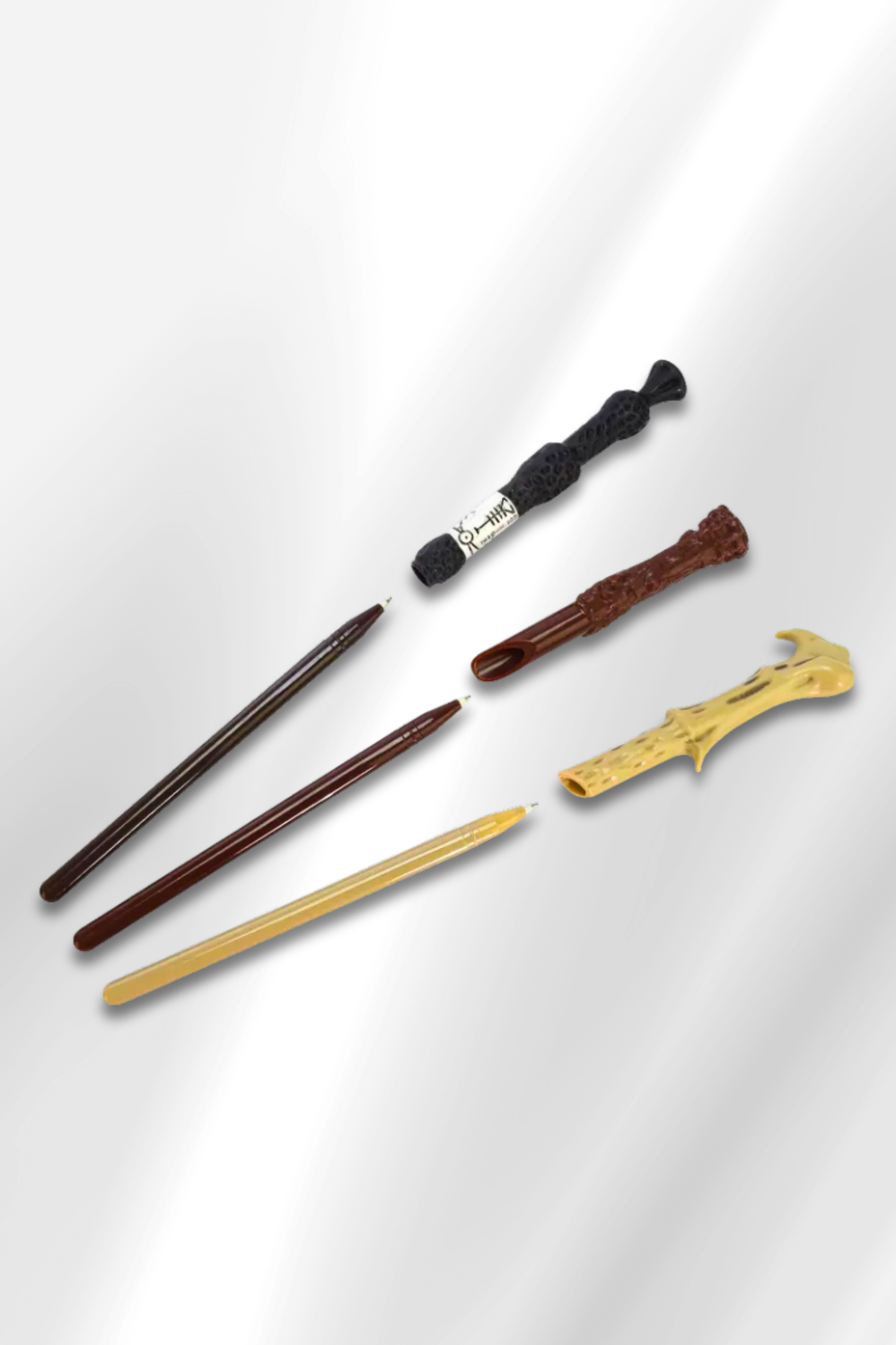 Set da 3 Penne a Forma di Bacchette Magiche di Harry Potter