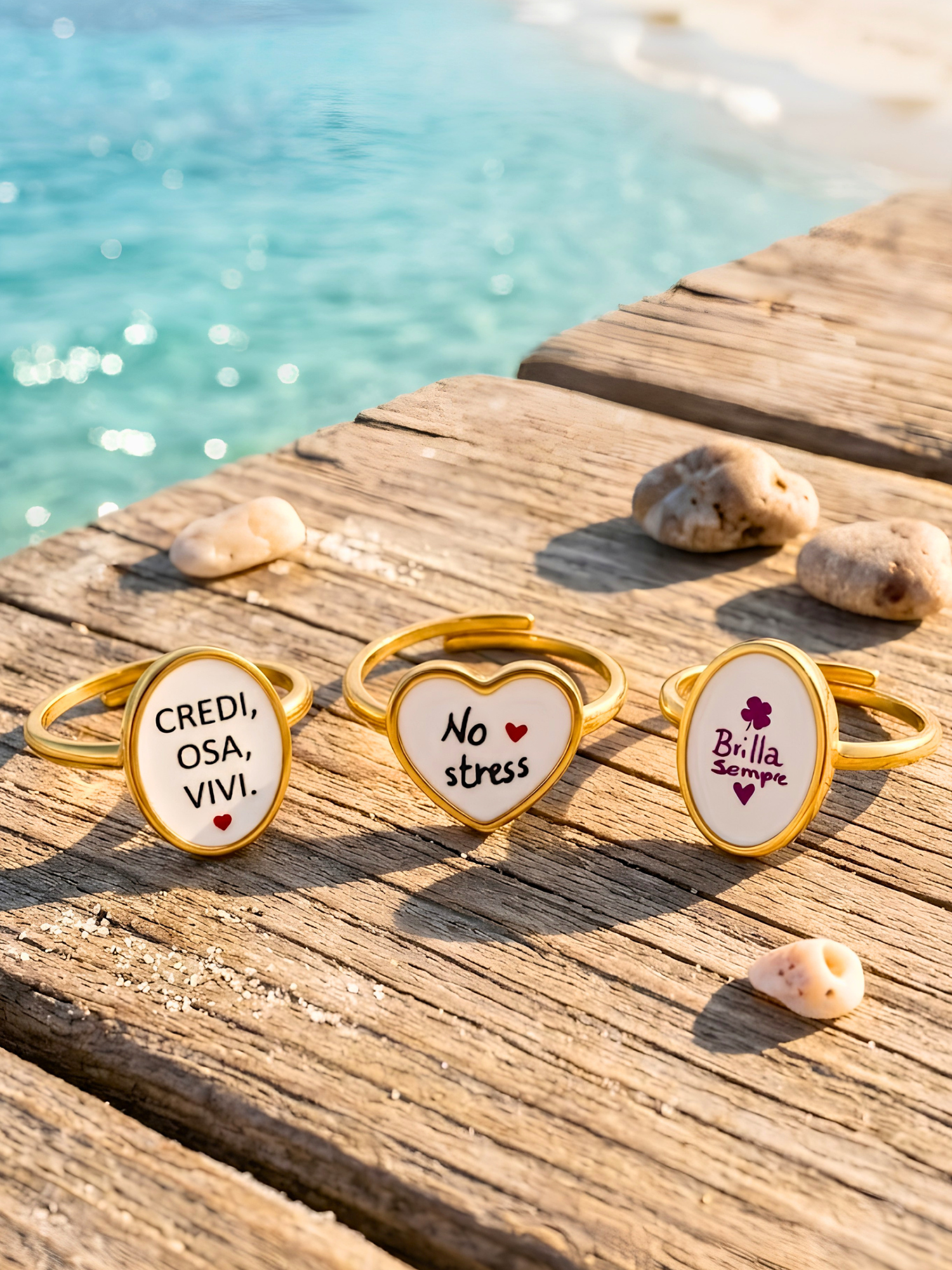 Anello "Credi, Osa, Vivi."
