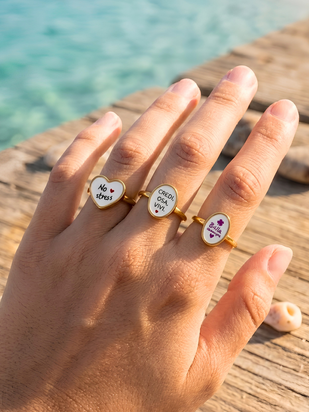 Anello "Credi, Osa, Vivi."