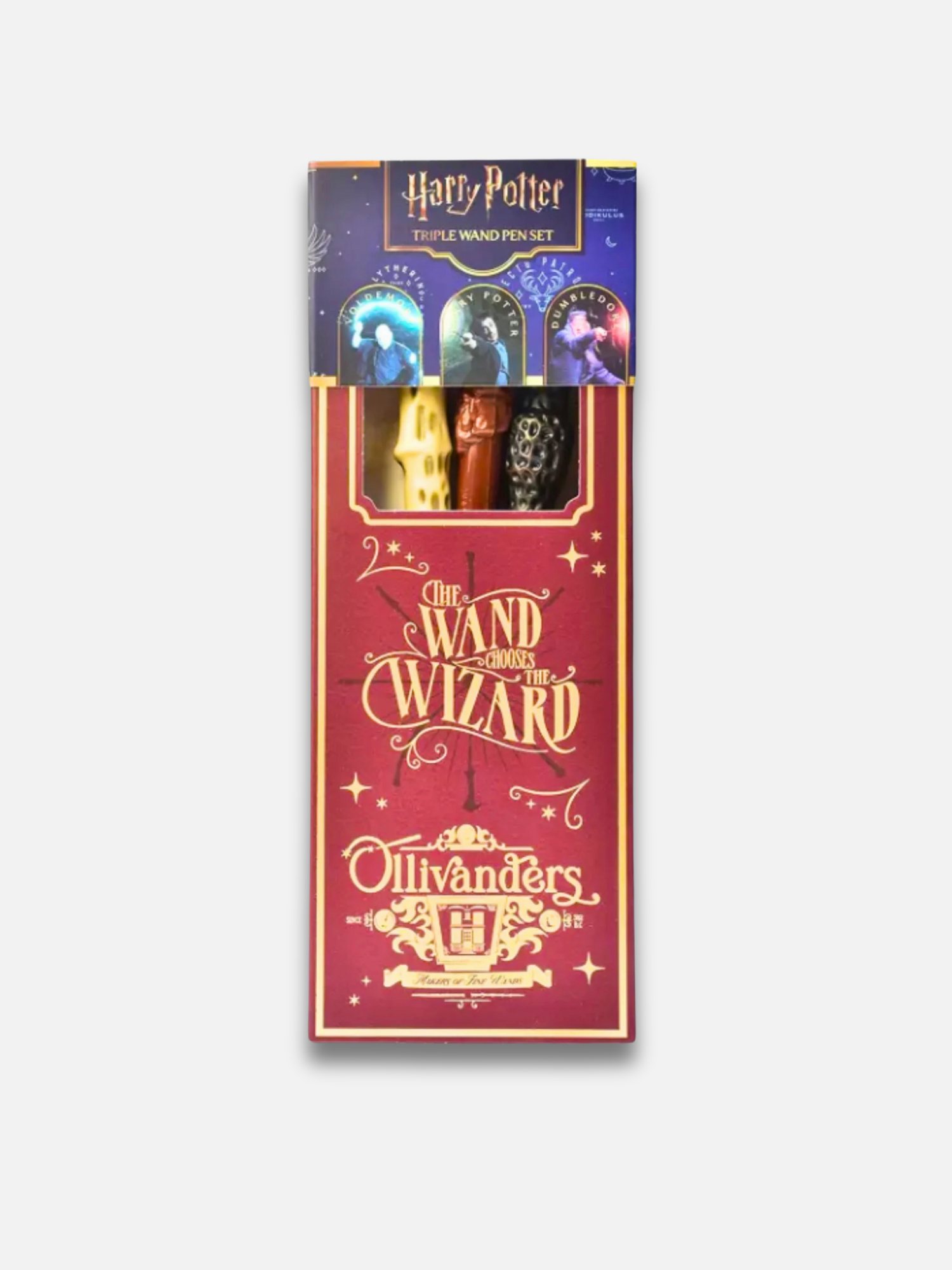 Set da 3 Penne a Forma di Bacchette Magiche di Harry Potter