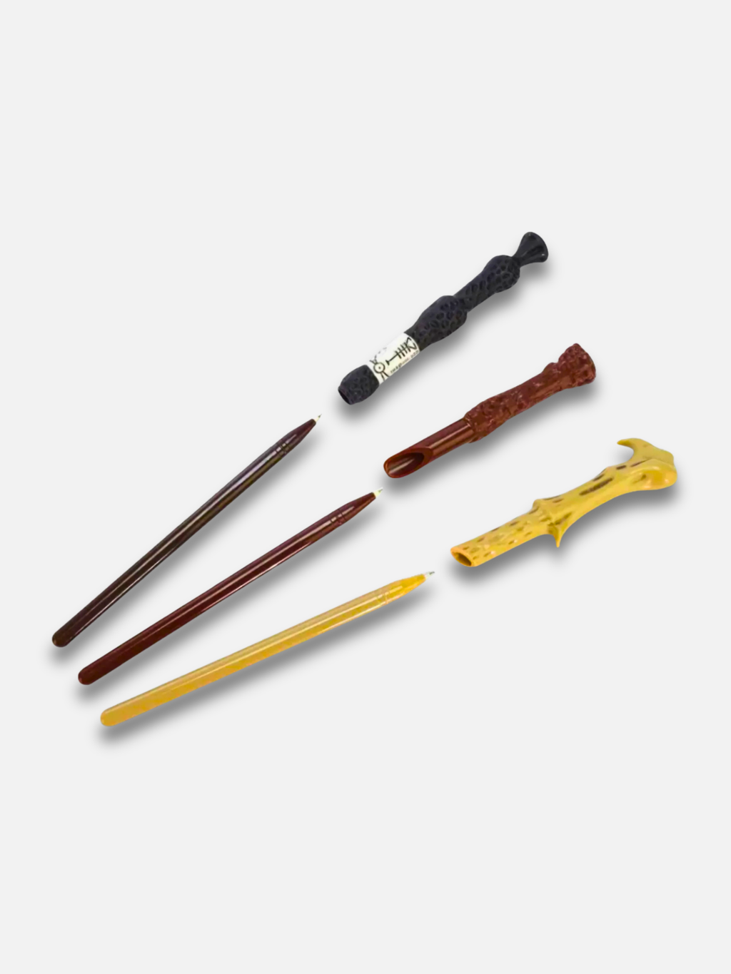 Set da 3 Penne a Forma di Bacchette Magiche di Harry Potter