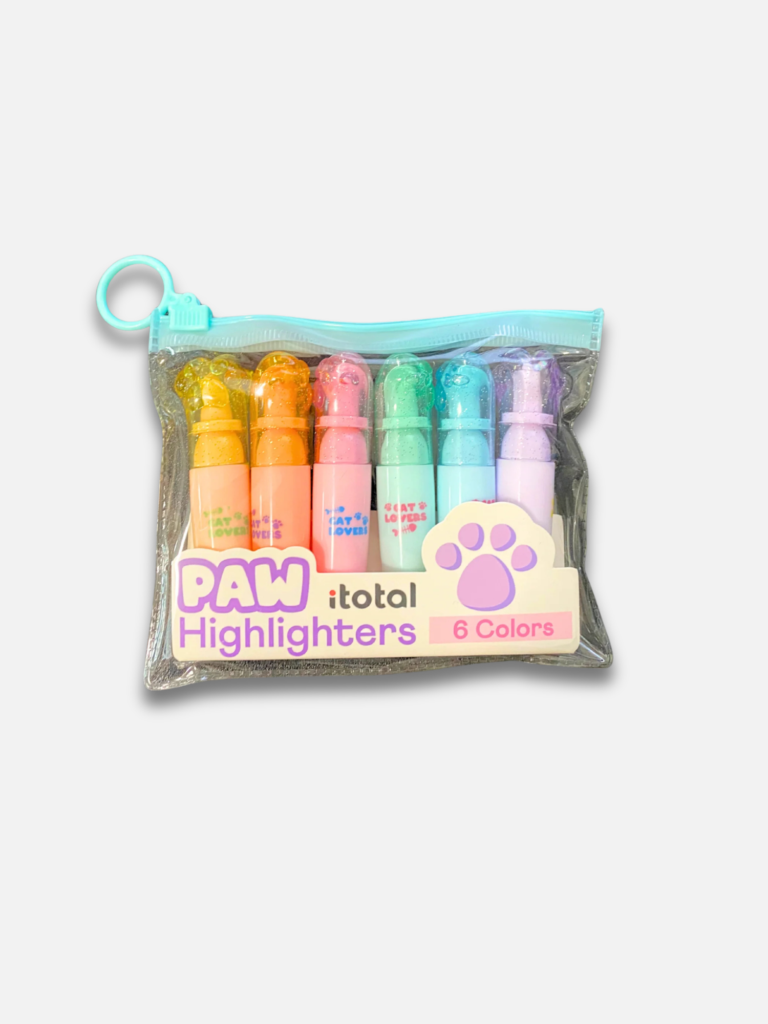 Set 6 Mini Evidenziatori Zampette di Colore