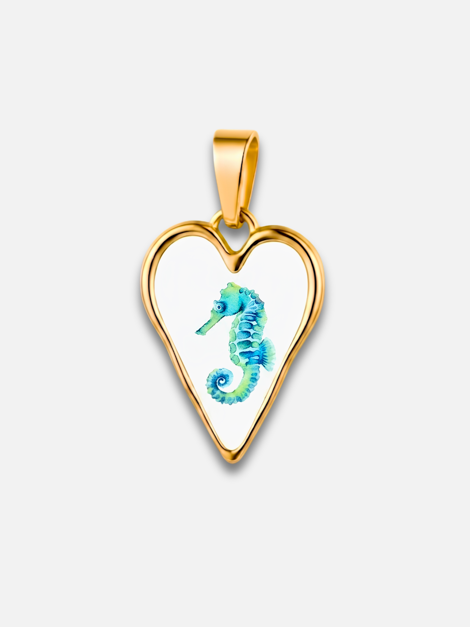 Charm Seahorse Heart
